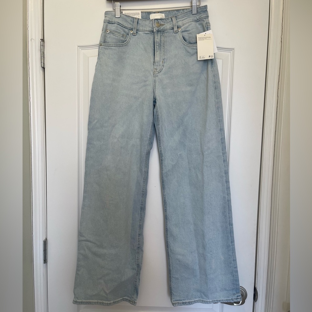 H&M Light Denim Blue High Rise Flare Jeans